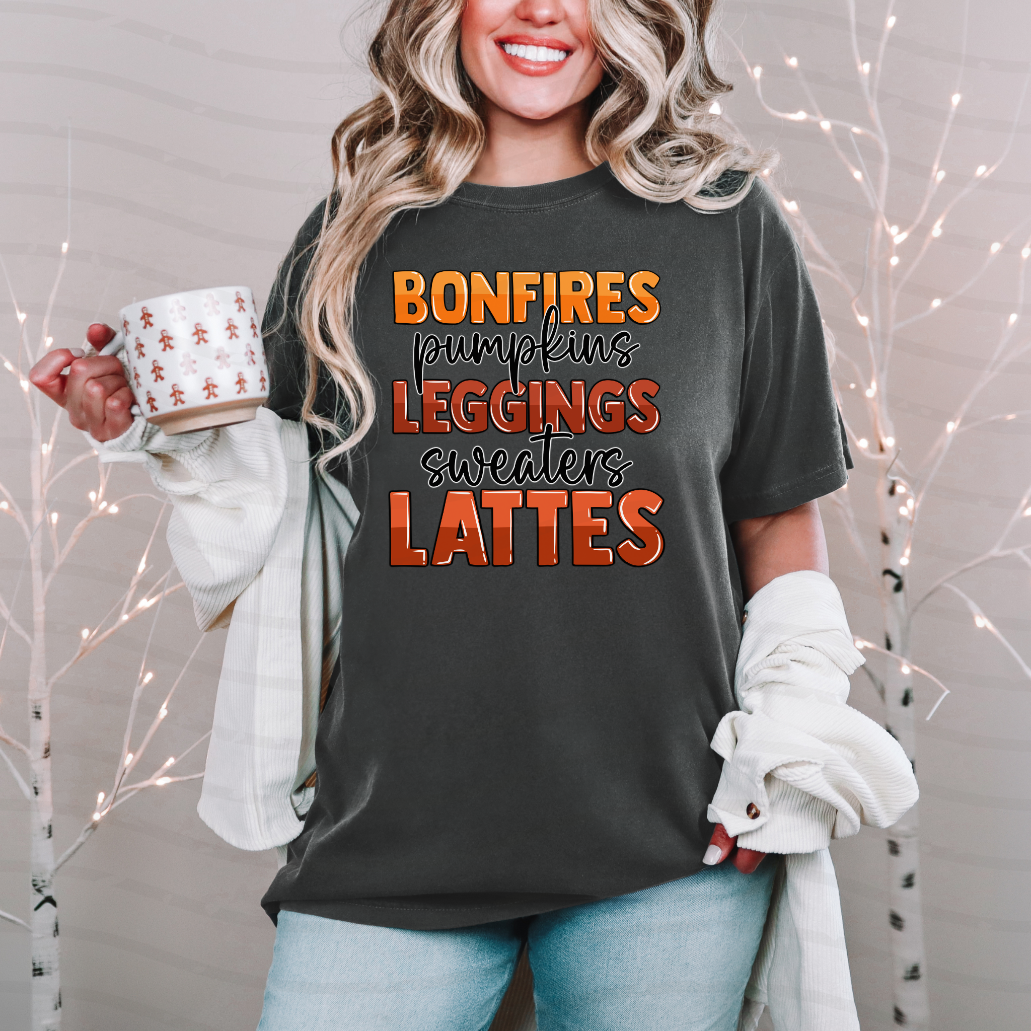 Bonfires Leggings Lattes Tee